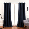 SolbloQ Solid Silver Grommet Blackout Curtains