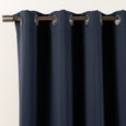 SolbloQ Solid Silver Grommet Blackout Curtains