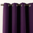 SolbloQ Solid Silver Grommet Blackout Curtains