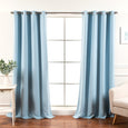 SolbloQ Solid Silver Grommet Blackout Curtains