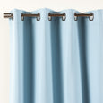 SolbloQ Solid Silver Grommet Blackout Curtains