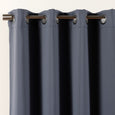SolbloQ Solid Silver Grommet Blackout Curtains