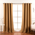 SolbloQ Solid Silver Grommet Blackout Curtains