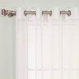 Sheer Voile Silver Grommet Curtains