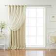 Wide Tulle Overlay Grommet Blackout Curtain