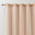 Wide Tulle Overlay Grommet Blackout Curtain
