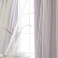 Wide Tulle Overlay Grommet Blackout Curtain