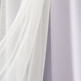Wide Tulle Overlay Grommet Blackout Curtain