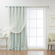Wide Tulle Overlay Grommet Blackout Curtain