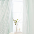 Wide Tulle Overlay Grommet Blackout Curtain