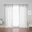 Oxford Border Tie Top Curtains
