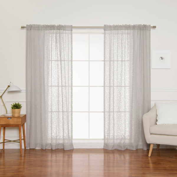 Sheer Burnout Branch Curtains