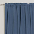 Faux Linen Back Tab Thermal Room Darkening Curtains