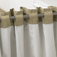 Faux Linen Back Tab Thermal Room Darkening Curtains