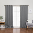 SolbloQ Heathered Linen Look Grommet Blackout Curtains