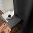 SolbloQ Heathered Linen Look Back Tab Blackout Curtains