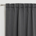 SolbloQ Heathered Linen Look Back Tab Blackout Curtains