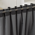 SolbloQ Heathered Linen Look Back Tab Blackout Curtains