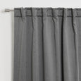 SolbloQ Heathered Linen Look Back Tab Blackout Curtains