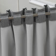 SolbloQ Heathered Linen Look Back Tab Blackout Curtains