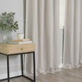 SolbloQ Basketweave Faux Linen Grommet Blackout Curtains