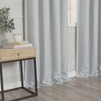 SolbloQ Basketweave Faux Linen Grommet Blackout Curtains