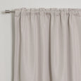 SolbloQ Basketweave Faux Linen Back Tab Blackout Curtains