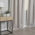 SolbloQ Basketweave Faux Linen Back Tab Blackout Curtains