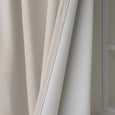 SolbloQ Basketweave Faux Linen Back Tab Blackout Curtains
