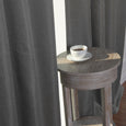 SolbloQ Basketweave Faux Linen Back Tab Blackout Curtains