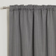 SolbloQ Basketweave Faux Linen Back Tab Blackout Curtains
