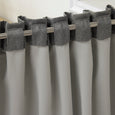 SolbloQ Basketweave Faux Linen Back Tab Blackout Curtains