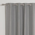 SolbloQ Woven Faux Linen Grommet Curtains with Blackout Lining