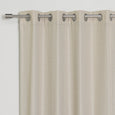 SolbloQ Woven Faux Linen Grommet Curtains with Blackout Lining
