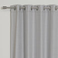 SolbloQ Woven Faux Linen Grommet Curtains with Blackout Lining