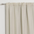 SolbloQ Woven Faux Linen Back Tab Curtains with Blackout Lining