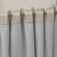 SolbloQ Woven Faux Linen Back Tab Curtains with Blackout Lining
