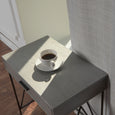 SolbloQ Woven Faux Linen Back Tab Curtains with Blackout Lining