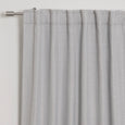 SolbloQ Woven Faux Linen Back Tab Curtains with Blackout Lining