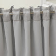 SolbloQ Woven Faux Linen Back Tab Curtains with Blackout Lining