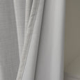 SolbloQ Woven Faux Linen Back Tab Curtains with Blackout Lining