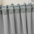 SolbloQ Woven Faux Linen Back Tab Curtains with Blackout Lining