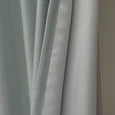 SolbloQ Woven Faux Linen Back Tab Curtains with Blackout Lining