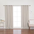 Linen Textured Grommet Thermal Total Blackout Curtains