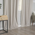 Linen Textured Grommet Thermal Total Blackout Curtains
