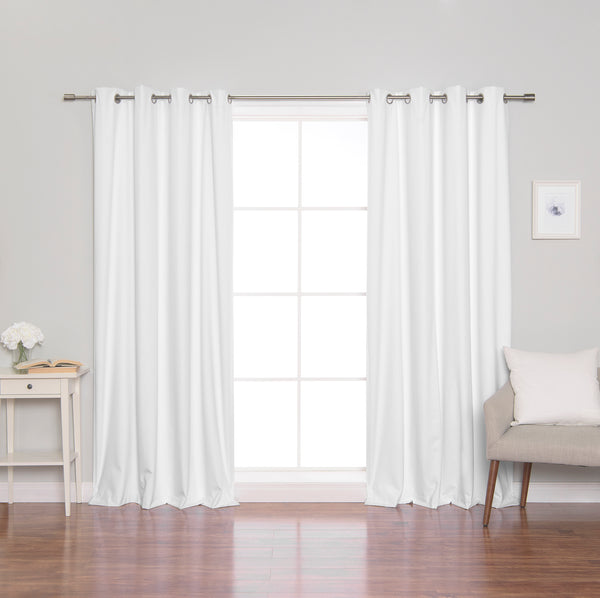 Linen Textured Grommet Thermal Total Blackout Curtains