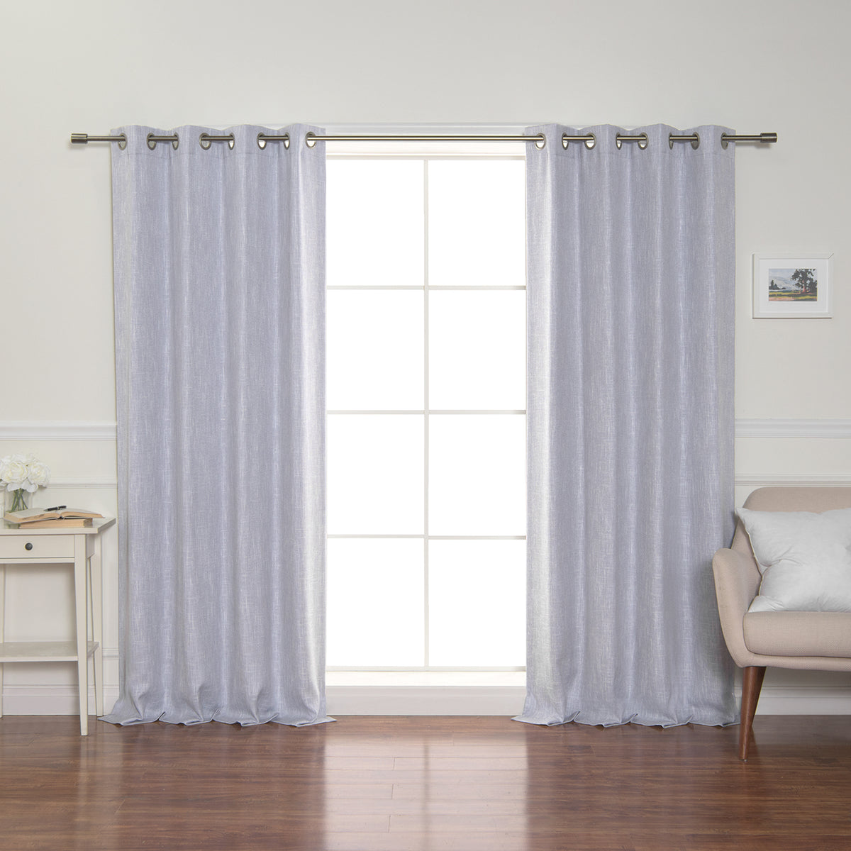 Linen-Look Grommet Blackout Curtains