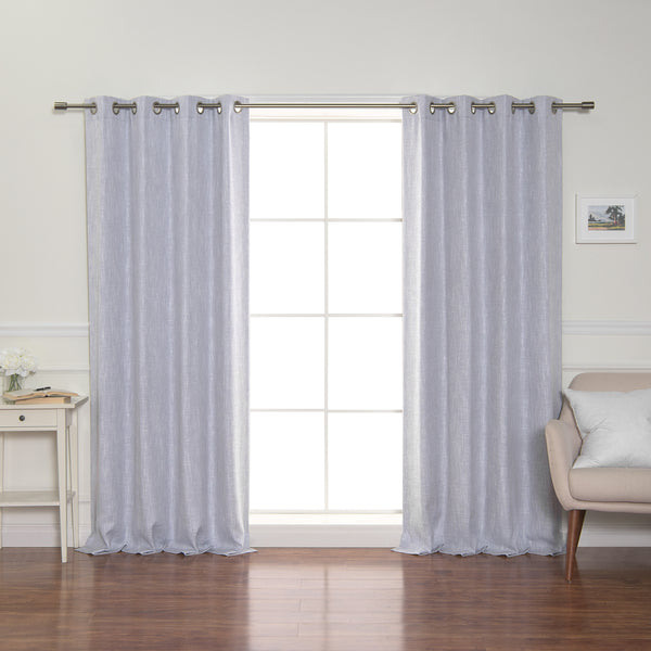 Linen-Look Grommet Blackout Curtains