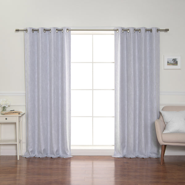 Heather Linen Grommet Blackout Curtains