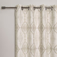 Damask Medallion Linen Blend Blackout Curtain